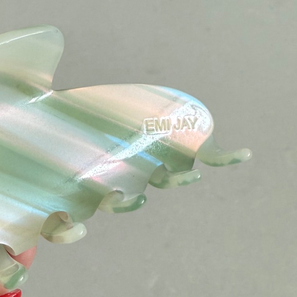 Emi Jay Big Effing Clip - Pastel Green with White Swirl - Picture 3 of 3